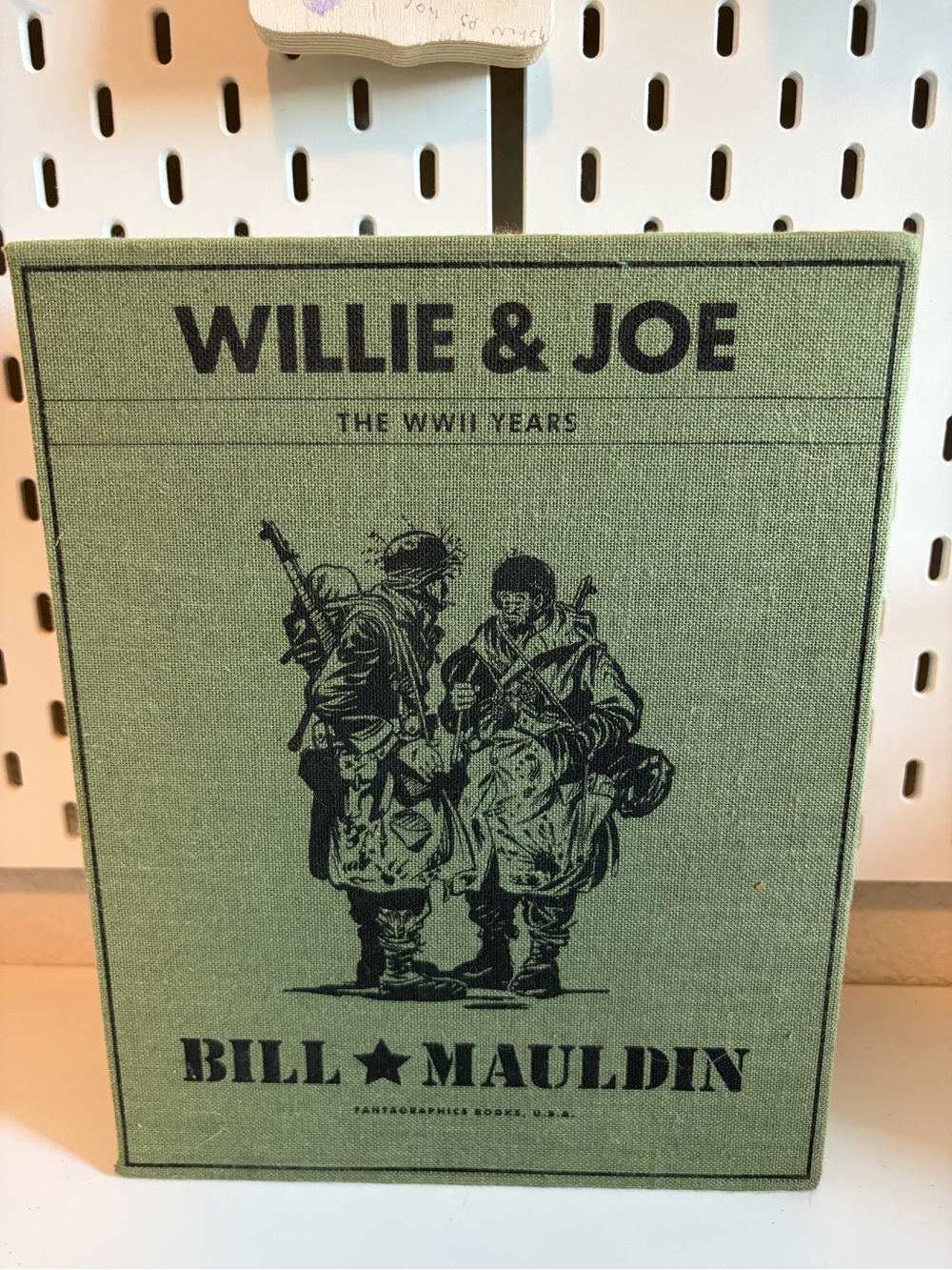 Vintage Willie & Joe Canvas-Style Book Cover in Olive Green